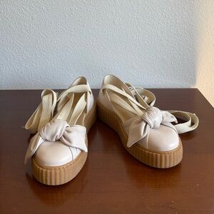 PUMA x FENTY Rihanna Bow Creeper Lace Up Platforms